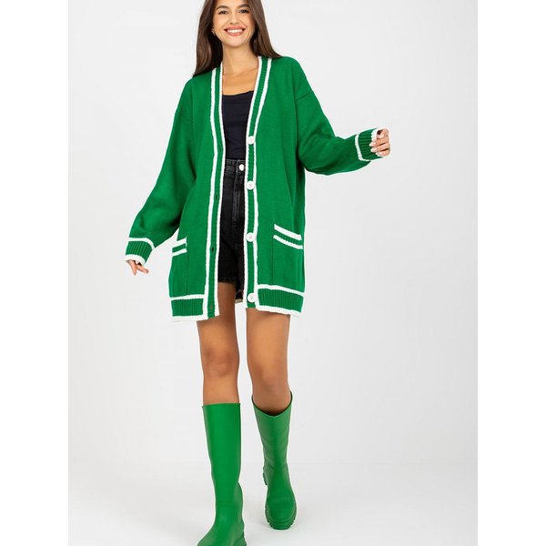 Cardigan model 170829 Rue Paris - ONE-SIZE-FITS-ALL - Green