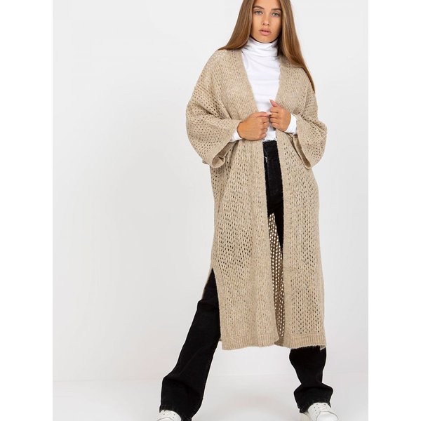 Cardigan model 170997 Och Bella - ONE-SIZE-FITS-ALL - Beige
