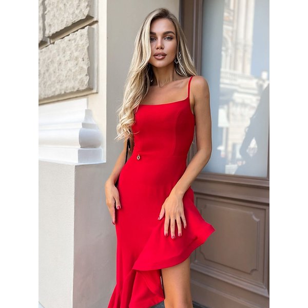 Cocktail dress model 174045 Bicotone - 40 - Red