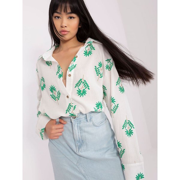 Long sleeve shirt model 182064 Lakerta - L - Green