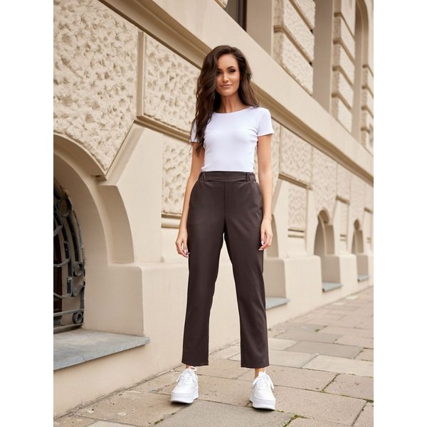 Women trousers model 185525 Roco Fashion - 34 - Brown