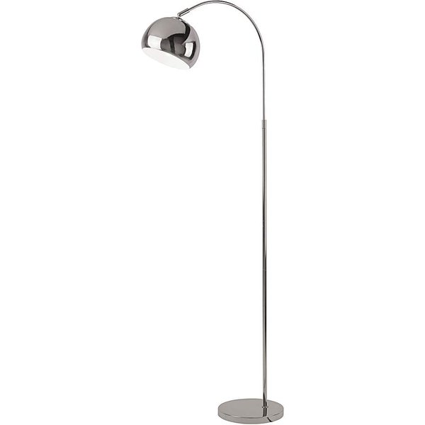 Lighting Collection Chrome Arch Floor Lamp, Silver