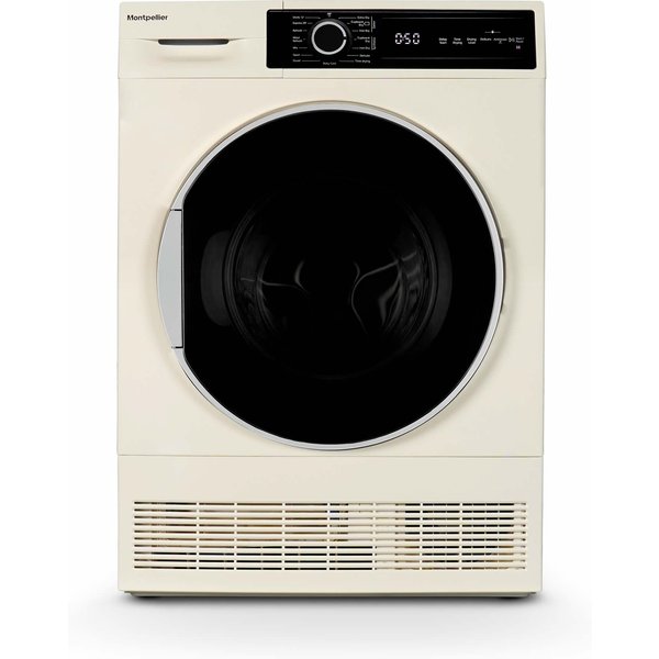 Montpellier MTDC8SDC Condenser Sensor Dry Tumble Dryer Cream, Cream