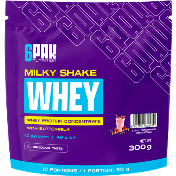 OdżYwka BiałKowa New Milky Shake Whey - Truskawka - 300 G-image