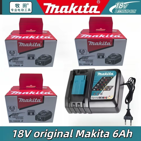 Akumulator LXT 18 V, 6,0 Ah, ładowany, oryginalny Makita z systemem BMS, o długiej żywotności, pasuje do narzędzi BL1830B, BL1840B, BL1850B.