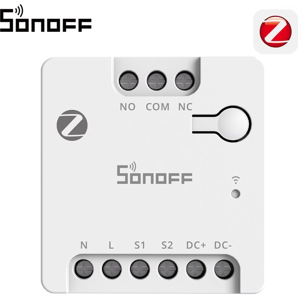 SONOFF MINI-ZBD MINI Interrupteur intelligent à contact sec Zigbee, compatible AC & DC, pour contrôle de porte de garage, moteur de chaudière, portail principal