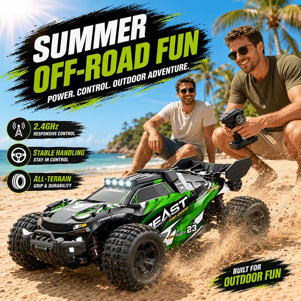 ZNLYRION Samochód zdalnie sterowany SG118MAX PRO 4WD RC 1:16 Bezszczotkowy, szybki (80 km/h) terenowy monster truck 2.4GHz z oświetleniem LED dla dzieci i dorosłych