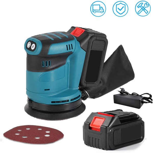 Elektrischer Exzenterschleifer, Holzschleifer, 3 Gänge, kabellose Polier- und Schleifmaschine, Elektrowerkzeug für Makita 18V Akku