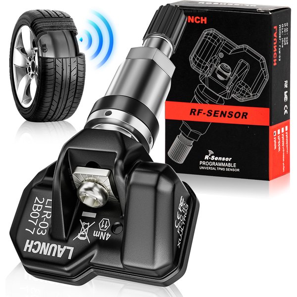 Starten Sie den TPMS-Sensor, 4er-Set, RF-Doppelfrequenz (315 MHz + 433 MHz), inpressbares OE-Level, universell programmierbar von LAUNCH TPMS Tools