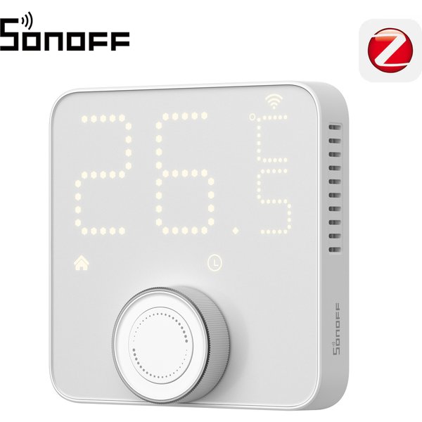 SONOFF TP‑WGZBA Zigbee Smart Knopf Thermostat Für Wassergeführte Heizsysteme Und Heizkessel Für Smart‑Home‑Automatisierung, Kompatibel Mit Home Assistant
