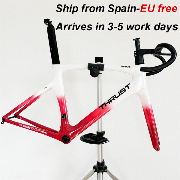 Carbon-Rennradrahmen mit Scheibenbremsen, AERO-Design, BSA T47, Vollintegrierte Kabelführung, Lenker, DI2 UPGRADED EPS