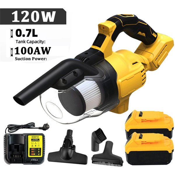 Kabelloser Staubsauger, tragbarer Staubsammler für Boden, Industrie, Bau, Auto, Haarreinigung, für DeWalt 20V Akku