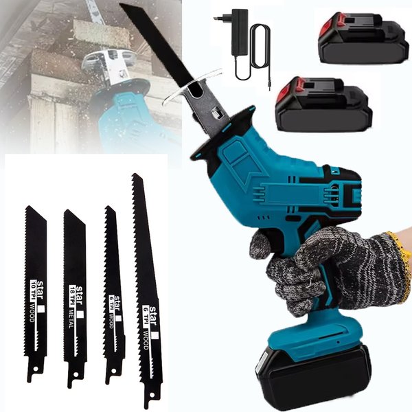 Scie sauteuse électrique sans fil OWJHE 100 mm, outil de coupe portatif pour bois, métal, tuyaux, polyvalent pour jardinage, réparation et bricolage