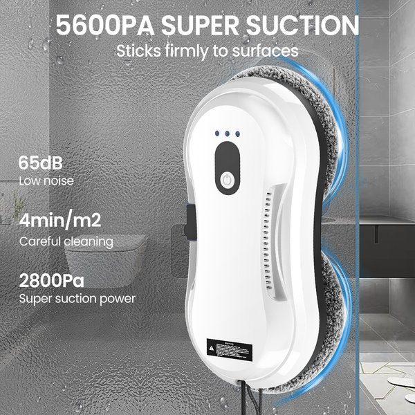 Automatischer Fensterreinigungsroboter mit Wassersprühfunktion, elektrischer Glasreiniger, intelligente Anti-Fall-Funktion, Fernbedienung für Hochhäuser und Wohnhäuser