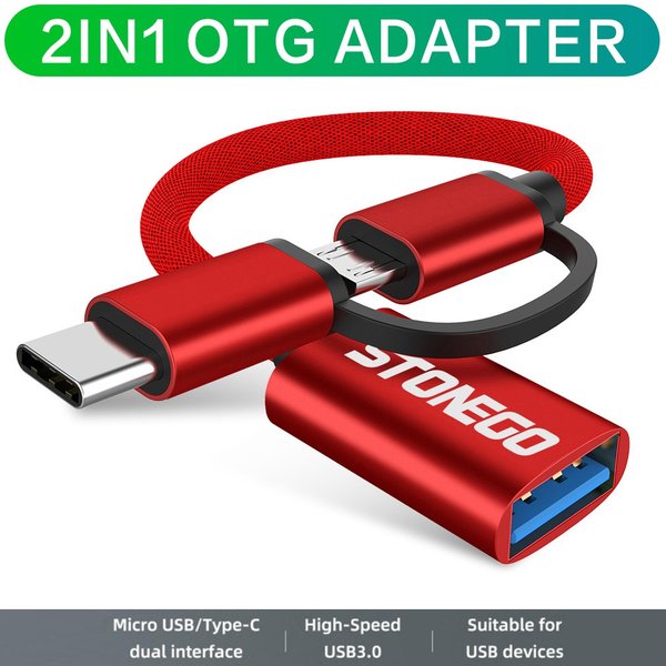 STONEGO 2 en 1 USB 3.0 OTG câble adaptateur USB Type C Micro USB vers USB 3.0 adaptateur convertisseur câble ligne de données