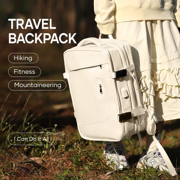 Sac à dos de voyage pour ordinateur portable, sac à dos de transport extensible extra large de 25 à 40 l pour femmes et hommes, sacs à dos pour ordinateur portable résistants à l'eau