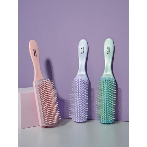 Denman-Bürste, Haarentwirrung, 9 Reihen, Haarbürste, Entwirrungs-Haarbürste, Kopfhaut-Massagegerät, gerade, lockiges, nasses Haar, Kämme, Friseur