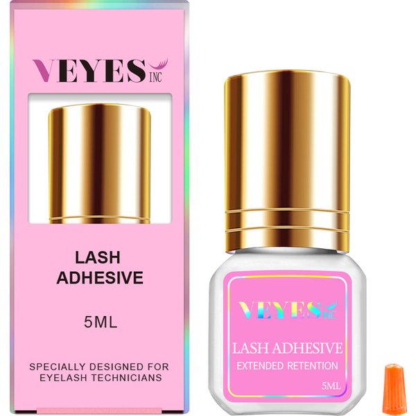 Veyes Inc 5 ml Wimpernverlängerungskleber Veyelash 1–2 Sekunden schnell trocknender Wimpernkleber 7 Wochen Retention Volumenkleber Make-up-Tools