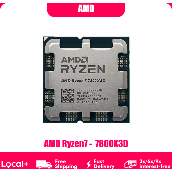 AMD Ryzen 7 7800X3D R7 7800X 3D 7800 X3D 5,0 GHz 8-Kern 16-Thread CPU 5NM 96M Sockel AM5 Motherboard 7800 X3D
