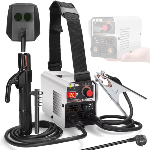 MMA MIG MAG TIG Schweißmaschine IGBT DC Inverter Schweißgerät mit automatischer Drahtzuführung, Kontakt-Schweißen, Gas- und Gasgeschütztes Lichtbogenschweißen