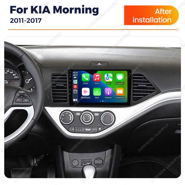 Autoradio stéréo sans fil Carplay pour KIA PICANTO Morning 2011-2016 lecteur multimédia tout-en-un GPS Navigation Autoradio WIFI