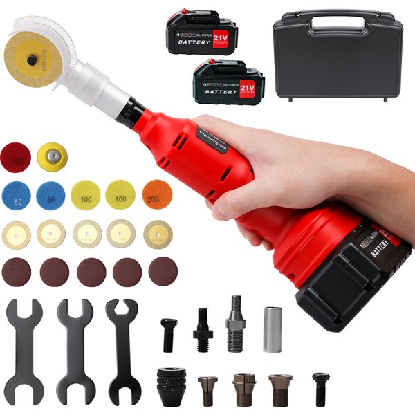 Brushless Wireless Ceramic Tile Beauty Swing Tool 6000RPM Lithium Battery Electric Straight Grinder 5 Variable Speeds Sander Polisher