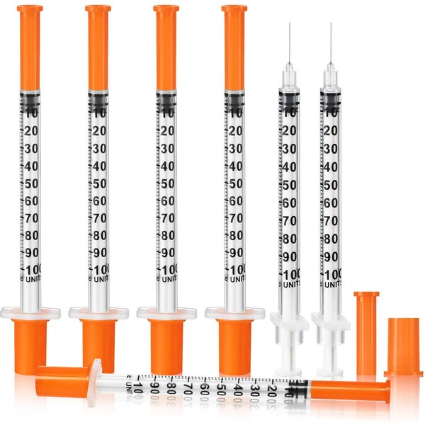 Seringue jetable de sécurité stérile d'insuline de seringue de 1ml 29G 1/2 "pour le dosage précis d'insuline animale