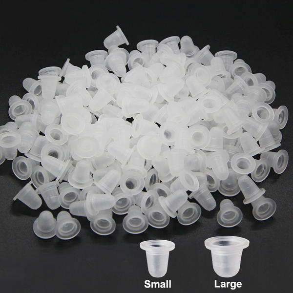 100Pcs Weiche Silikon Microblading Tattoo Ink Cup Caps Einweg Pigment Halter Container für Nadeln Tattoo Zubehör Versorgung