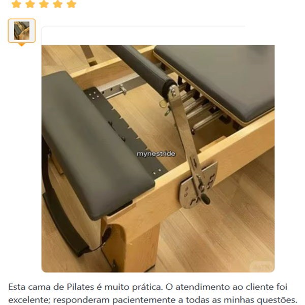 Tragbares, klappbares Pilates-Reformer-Bett aus Holz, multifunktionales Core-Trainingsgerät für europäisches Indoor-Fitness- und Heim-Pilates-Training – Komplettset für Kraft, Flexibilität und