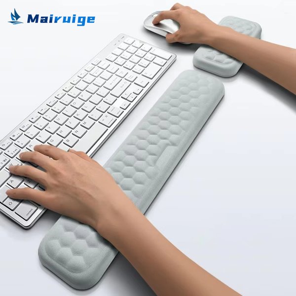 Mauspad, ergonomische Handgelenkauflage für Tastatur und Maus, Bürotastatur-Schutz, entspannende Handgelenkstütze, Mauspad aus Memory-Schaum, Schreibtischunterlage für Computer und Laptop.