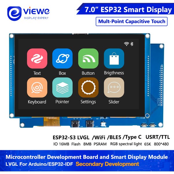 ESP32 S3 Dual Core LVGL 7 pouces 5 pouces 4.3 pouces 4 pouces HMI 16M Flash ardu-ino WIFI et Bles écran d'affichage intelligent rvb LCD Module TFT