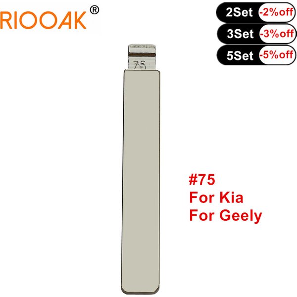 10pcs #75 KD VVDI Blade For Kia New Sorento Geely Panda Remote Key Blade For KD VVDI Xhorse Flip Remote Blade Locksmith Tool