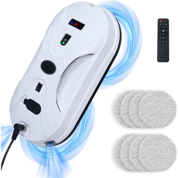 Robot de nettoyage de vitres 3000 Pa, planification intelligente de trajectoire AI 5.0, nettoyeur de vitres à double pulvérisation, détection des bords, 3 modes, robot de nettoyage de vitres