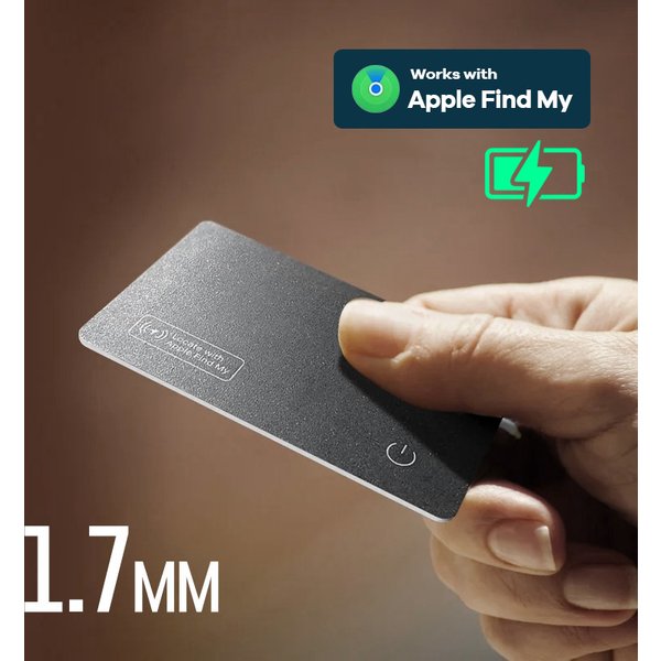 Mini balise intelligente de localisation pour portefeuille, carte de suivi de charge sans fil, compatible avec la fonction Localiser de l'iPhone, remplacement de la balise Find My