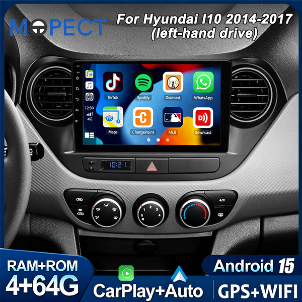 Mopect 64G Car Radio Wireless CarPlay Android Auto For Hyundai I10 2014-2017 Car Intelligent Systems GPS Stereo WiFi RDS 2Din