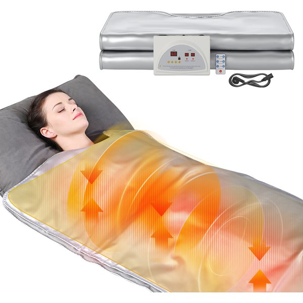 Couverture de sauna imperméable en PU, couverture chauffante pour sauna à domicile, avec télécommande, brûle-graisses, détoxifiante, relaxante pour femmes et hommes