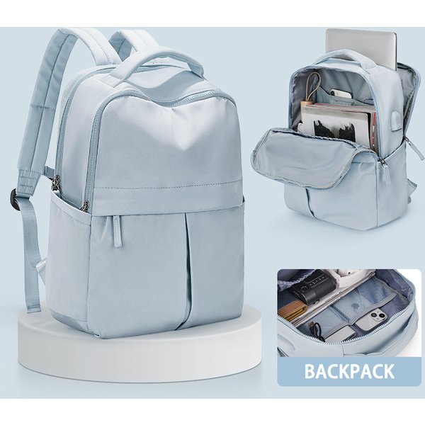 Laptop-Rucksack für Damen, 15,6 Zoll, für College, Arbeit, Reisen, Business, Computer-Rucksack mit USB-Anschluss, lässiger Tagesrucksack für Lehrer, Krankenschwestern