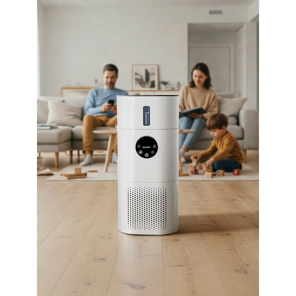 2-in-1 H13 True HEPA-Luftreiniger und Luftbefeuchter-Kombination, Geruch/Rauch/Allergien für Haustiere, 360 ° Lufteinlass, leise 25 dB, 20–50 ㎡ , Weiß