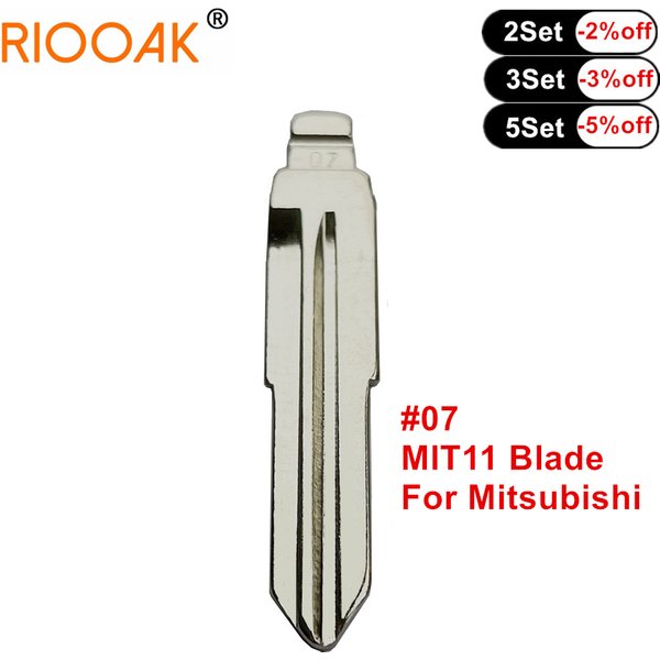 10 Stück Remote Key Blade KD VVDI Uncut Flip Blank # 07 LISHI MIT 11 für Mitsubishi Outlander Grandis ASX Pajero Ersatz