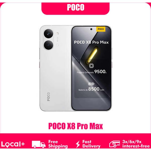 POCO X8 Pro MAX 5G – smartfon z obsługą NFC, procesorem Dimensity 9500s, baterią o pojemności 8500 mAh, aparatem 50 MP z stabilizacją obrazu OIS, ekranem 6,83 cala, rozdzielczością 1,5K i