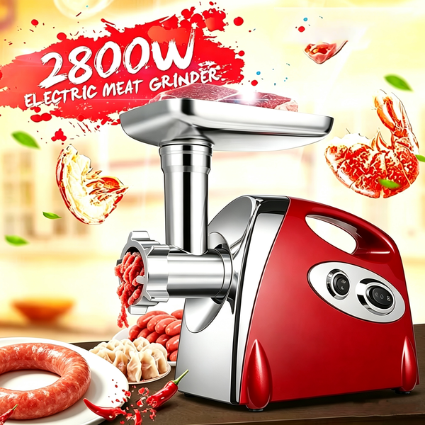 DWiusty 2800W Elektrischer Fleischzerkleinerer, Mini Tragbarer Zerkleinerer, Mixer, Küchenmaschine, Schredder für Zuhause und Gewerbe