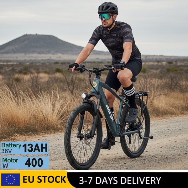 Aairsk Vélo de montagne électrique, suspension complète, 7 vitesses, batterie 36V13AH, autonomie 40km, ebike avec NFC, Vélo électrique tout terrain