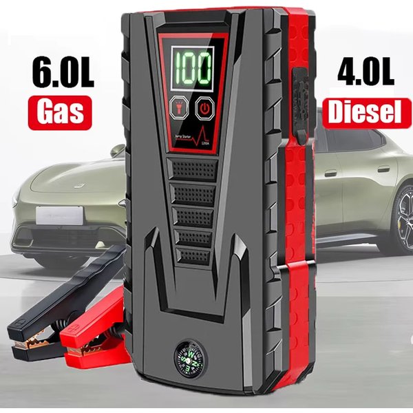 OWJHE démarreur de saut de voiture 2500A batterie externe Portable Booster de batterie de voiture 12V dispositif de démarrage de voiture pour essence 6.0L Diesel 4.0L