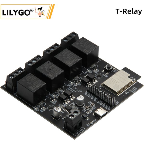 LILYGO® TTGO T-Relay ESP32 Carte de développement de relais t-relai ESP32, Module sans fil DC 5V, 4 groupes, 4 mo Flash, WiFi, Bluetooth, télécommande de commutateur