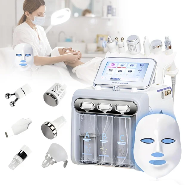Appareil de soin de la peau 6 en 1 pour le visage, peeling, dermabrasion, spa, rajeunissement de la peau, hydro-dermabrasion, nettoyage en profondeur à l'eau