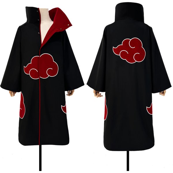 HOLOUN Naru Anime Uchiha Sasuke Uchiha Itachi Strój Cosplay Płaszcz Haftowany Strój Drużyny Jastrzębia Konwentyjny dla Dorosłych Rozmiary S-2XL