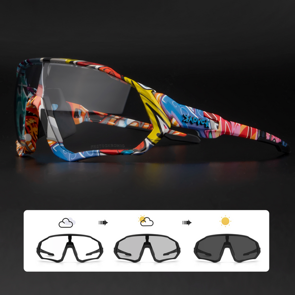 Kapvoe photochromique cyclisme lunettes de soleil hommes femmes Sport route vtt VTT vélo lunettes cyclisme lunettes lunettes lunettes