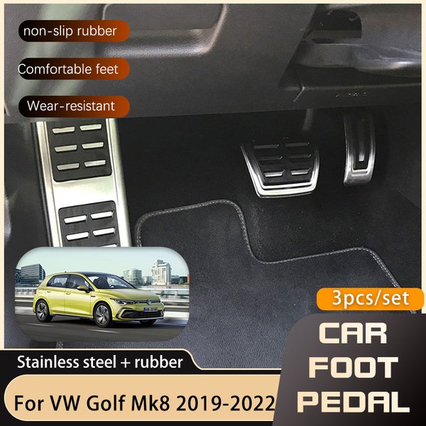 Pédales de Voiture en Acier Inoxydable pour Volkswagen VW Golf 8 Mk8, 2019, 2020, 2021, 2022, Couvercle de Pédale d'Accélérateur et de Frein