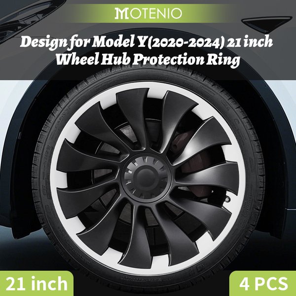 Felgenschutz für Tesla Model Y 2020–2024 – 21-Zoll Felgenprotektor (4 Stück), Felgenschutz-Zubehör aus ABS