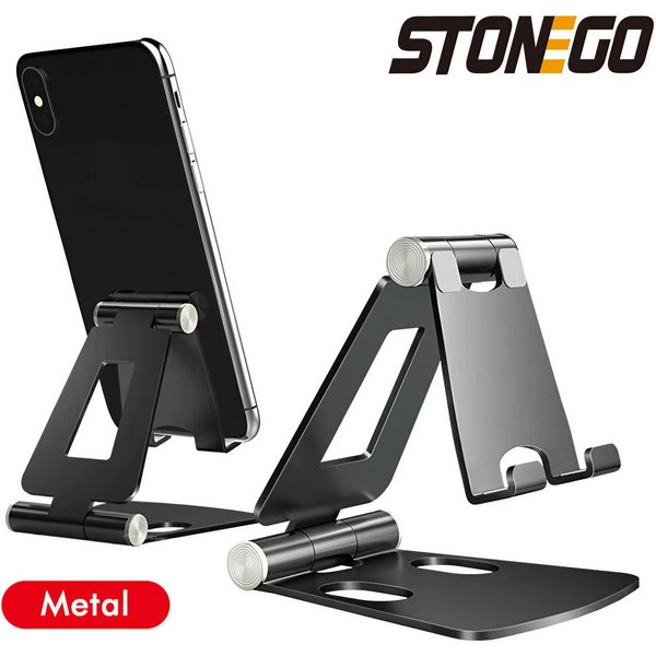 STONEGO support de téléphone Portable de bureau en métal pliable pour iPad iPhone Xiaomi huawei Samsung tablette bureau support Portable pour téléphone Portable